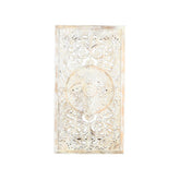 Antique Carving Wall Penal White - Furniture Castle