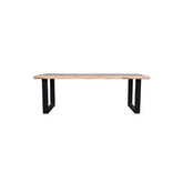 Avalon Dining Table Warm Black - L220 X W100 X H76 - Furniture Castle