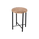 Julian Side Table Round Black - Furniture Castle