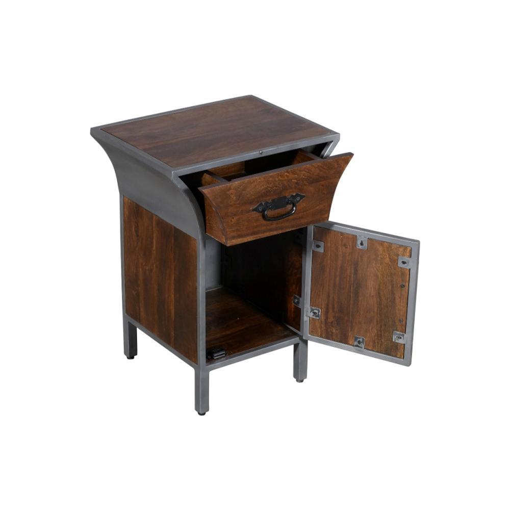 Alpine 1 Drawer 1 Door Bedside - Furniture Castle