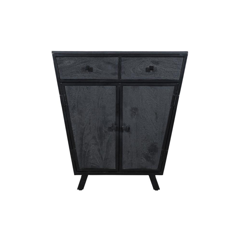 Alpine 2 Drawer 2 Door Sideboard Black - Furniture Castle