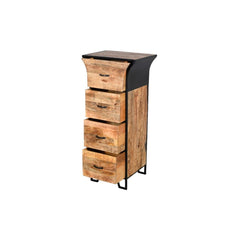 Alpine 4 Drawer Chest Black - Furniture Castle