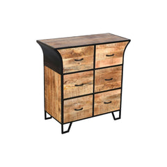 Alpine 6 Drawer Chest Black - Furniture Castle