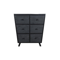 Alpine 6 Drawer Chest Black on Black - Furniture Castle