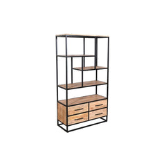 Antonio Book Shelf Natural - L100 X W40 X H180 - Furniture Castle