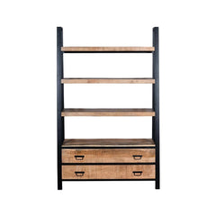 Antonio Bookcase With 2 Drawers - L120 X W40 X H190 - Furniture Castle