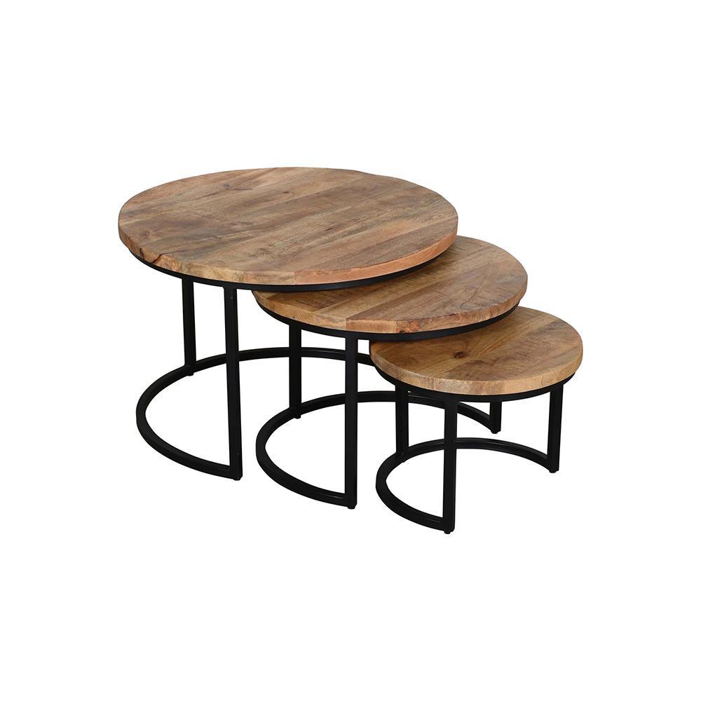 Antonio Stool Set Of 3 NAE-10 - L73 X W73 X H48 - Furniture Castle