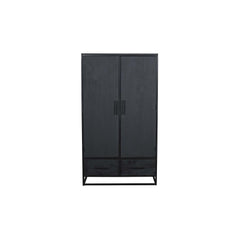 Antonio Wardrobe Black - L100 X W40 X H180 - Furniture Castle