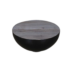 Drumster Coffee Table Black bottom - L70 X W70 X H33 - Furniture Castle