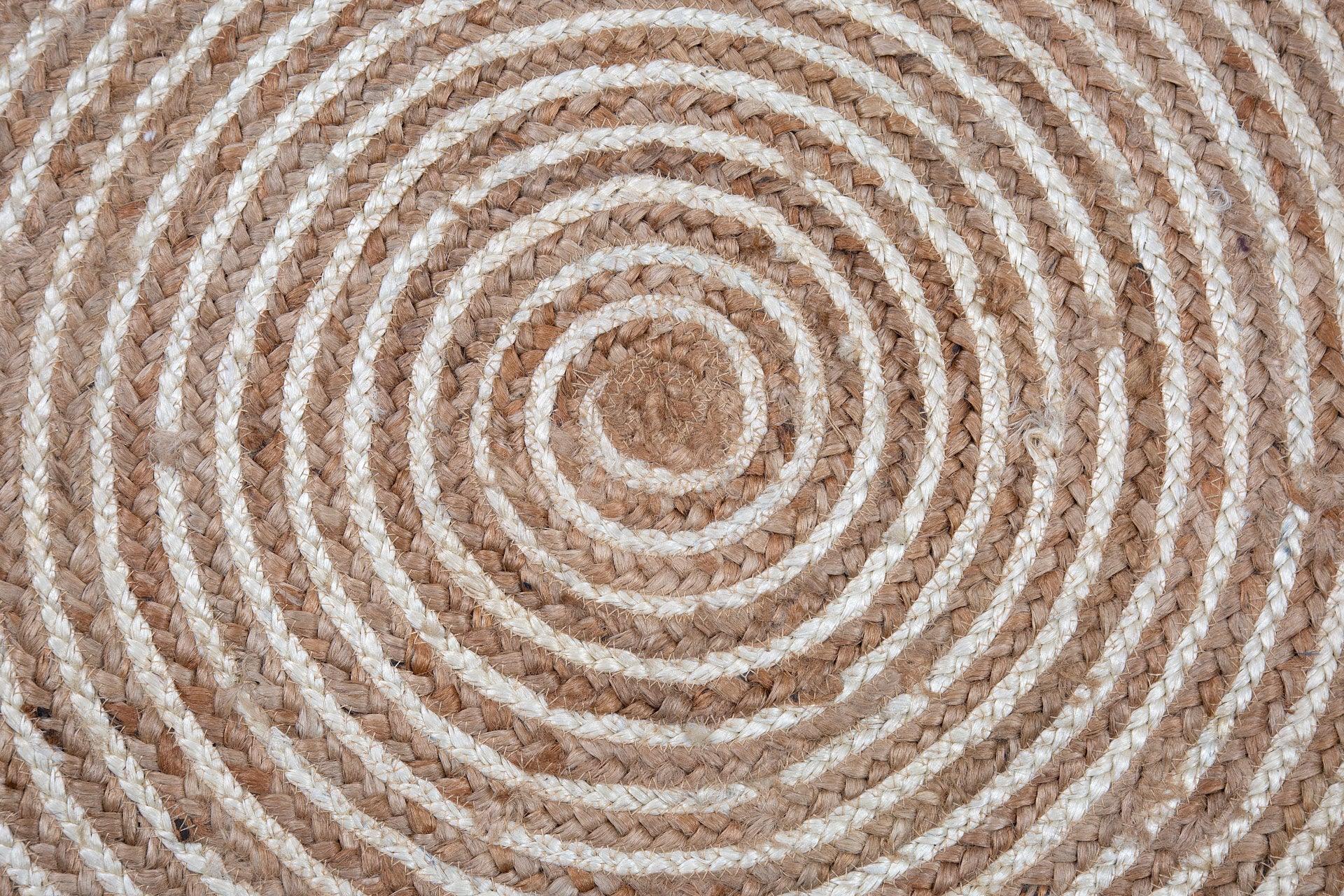 Emporium Braided Jute Rug 120X120 Cm - Furniture Castle