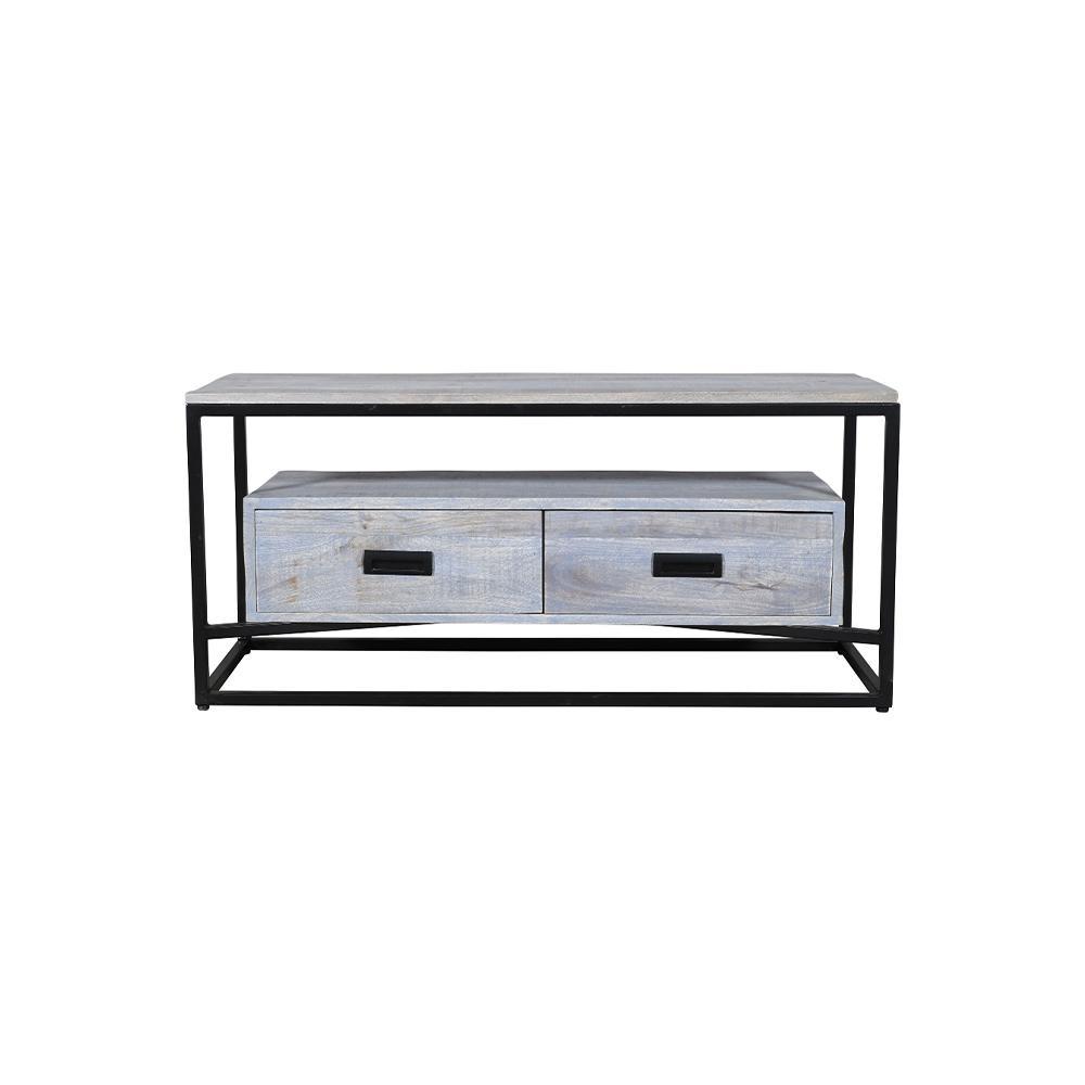 Jessica Coffee Table 2 Drawer Grey - Furniture Castle