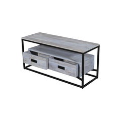 Jessica Coffee Table 2 Drawer Grey - Furniture Castle