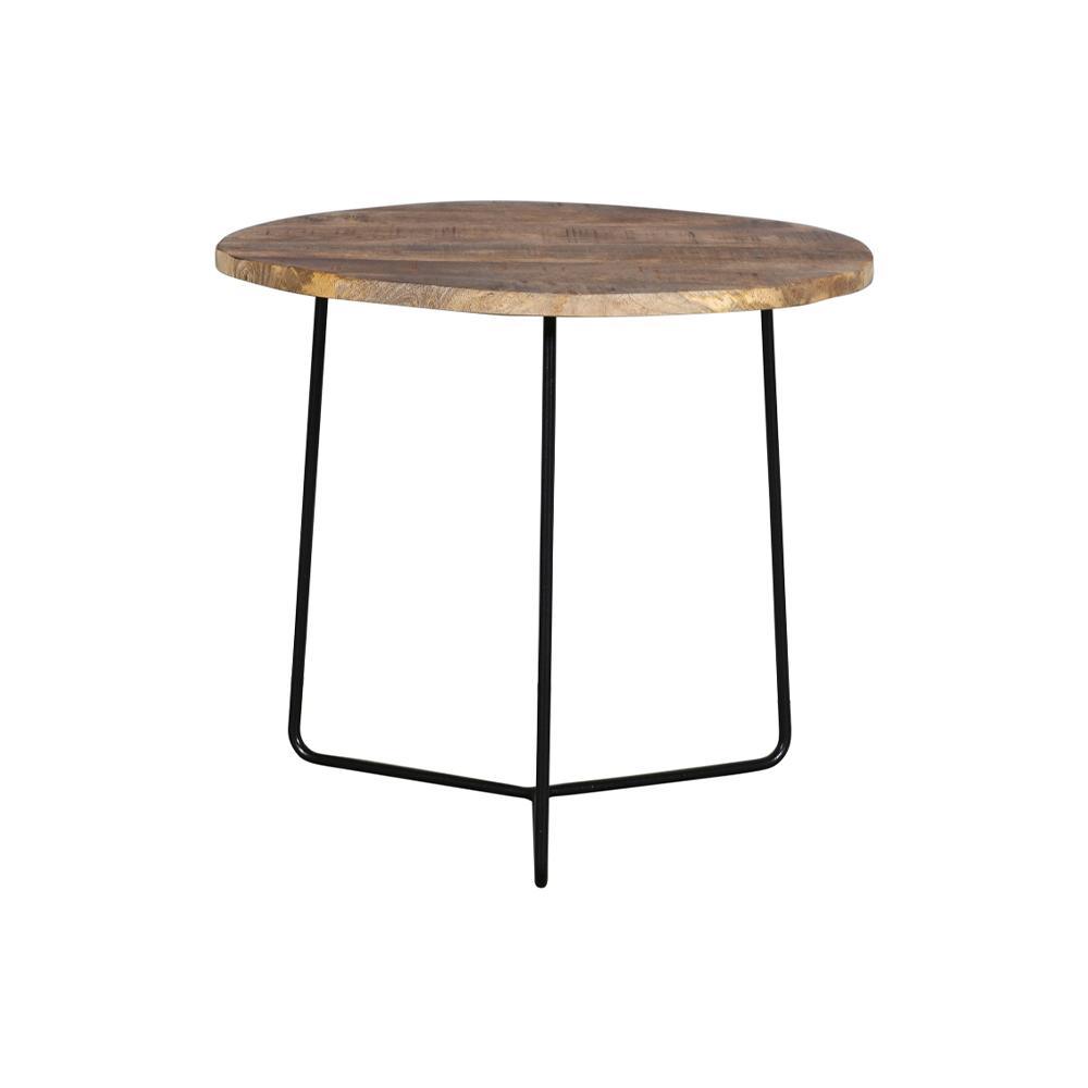 Julian Side Table 3 Legs Gold & Black - Furniture Castle