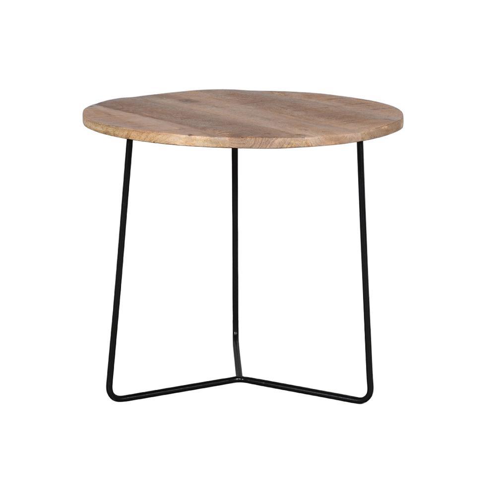 Julian Side Table 3 Legs Gold & Black - Furniture Castle