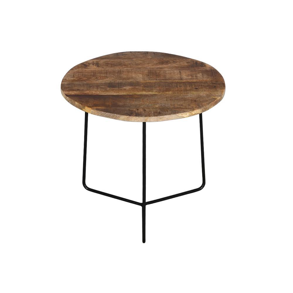 Julian Side Table 3 Legs Gold & Black - Furniture Castle