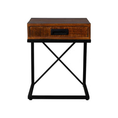 Julian Side Table Gold & Black - Furniture Castle