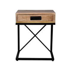 Julian Side Table Gold & Black - Furniture Castle