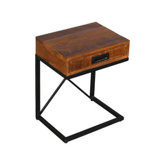 Julian Side Table Gold & Black - Furniture Castle