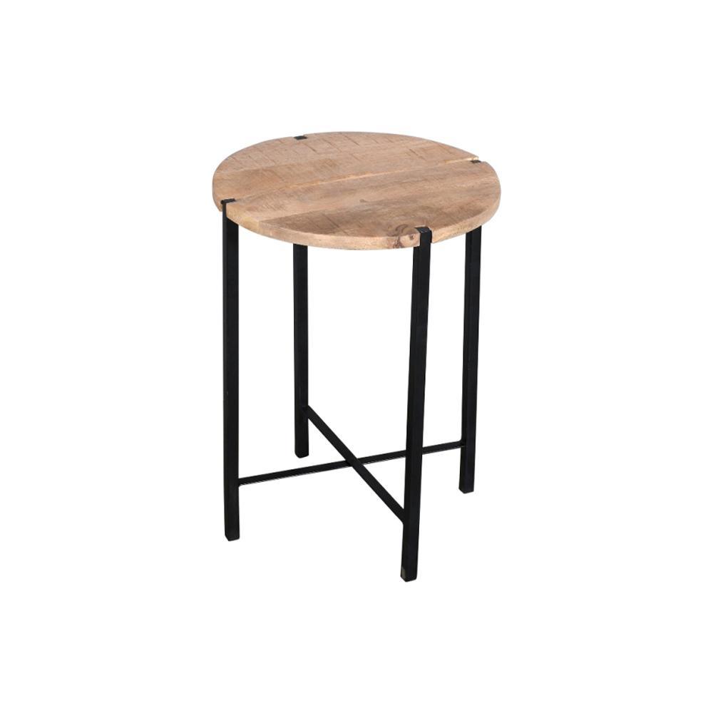 Julian Side Table Round Black - Furniture Castle