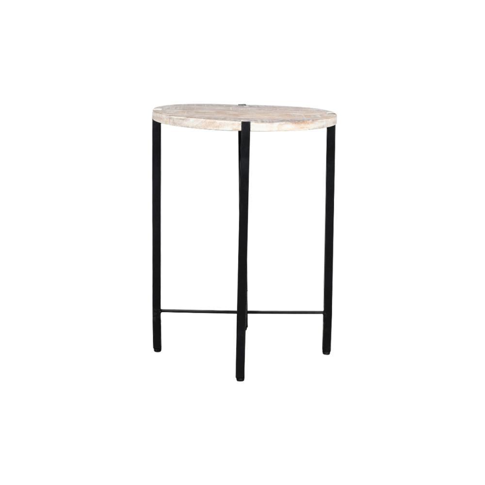 Julian Side Table Round Black - Furniture Castle