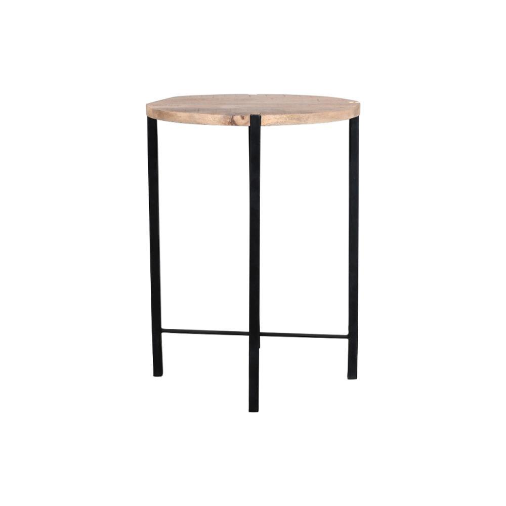 Julian Side Table Round Black - Furniture Castle