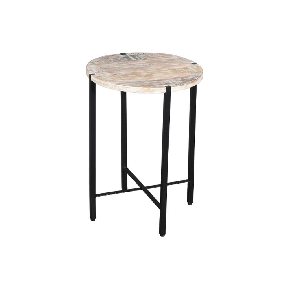 Julian Side Table Round Black - Furniture Castle