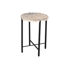 Julian Side Table Round Black - Furniture Castle