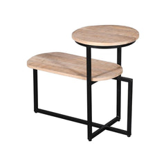 Julian Side Table Twins Gold & Black - Furniture Castle