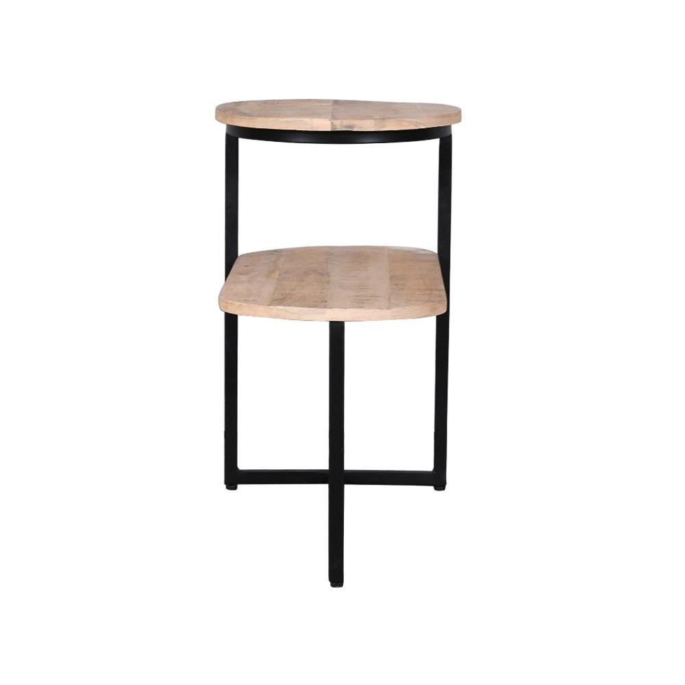 Julian Side Table Twins Gold & Black - Furniture Castle