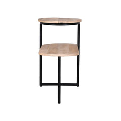 Julian Side Table Twins Gold & Black - Furniture Castle