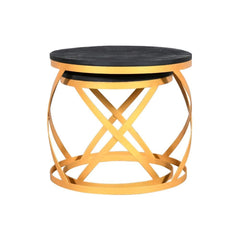 Julian Stool Set Of 2 Round - Furniture Castle