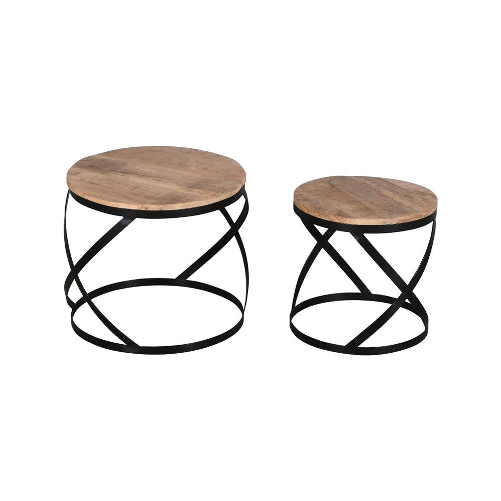 Julian Stool Set Of 2 Round - Furniture Castle