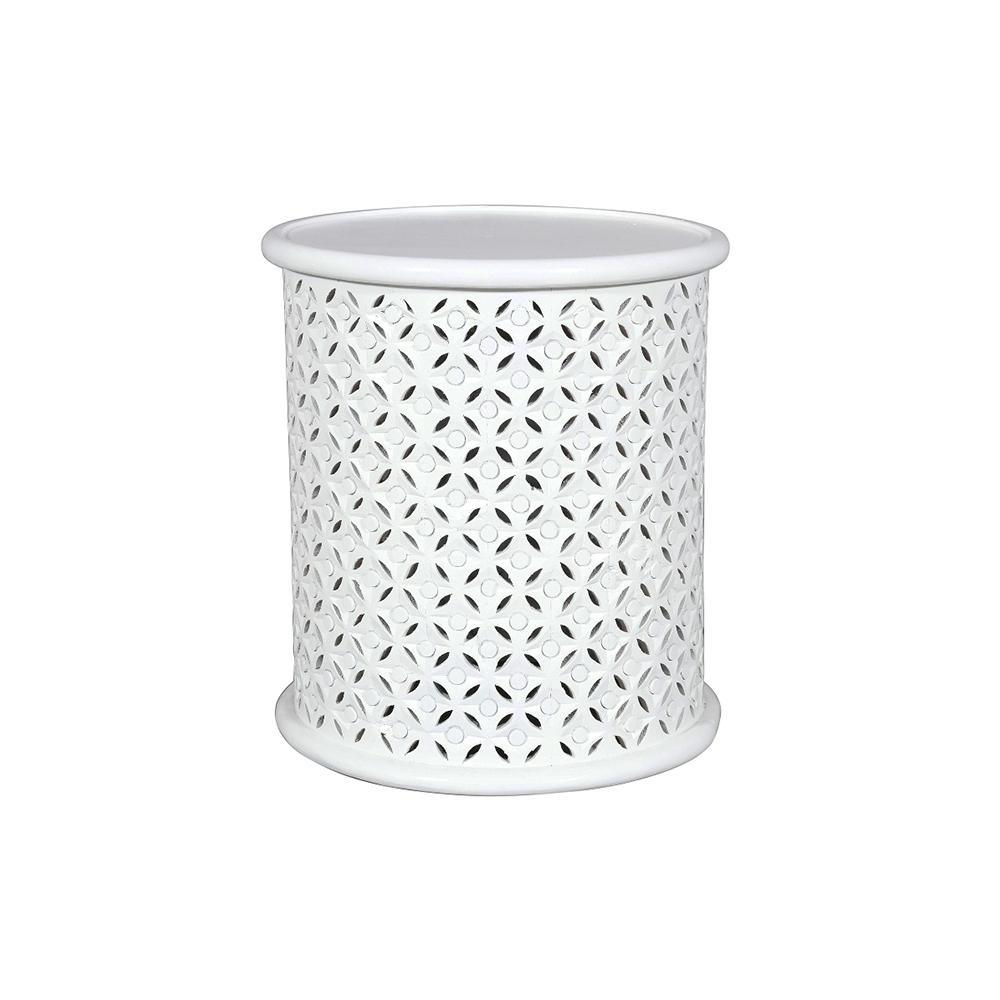 Kabira Side Table White - Furniture Castle