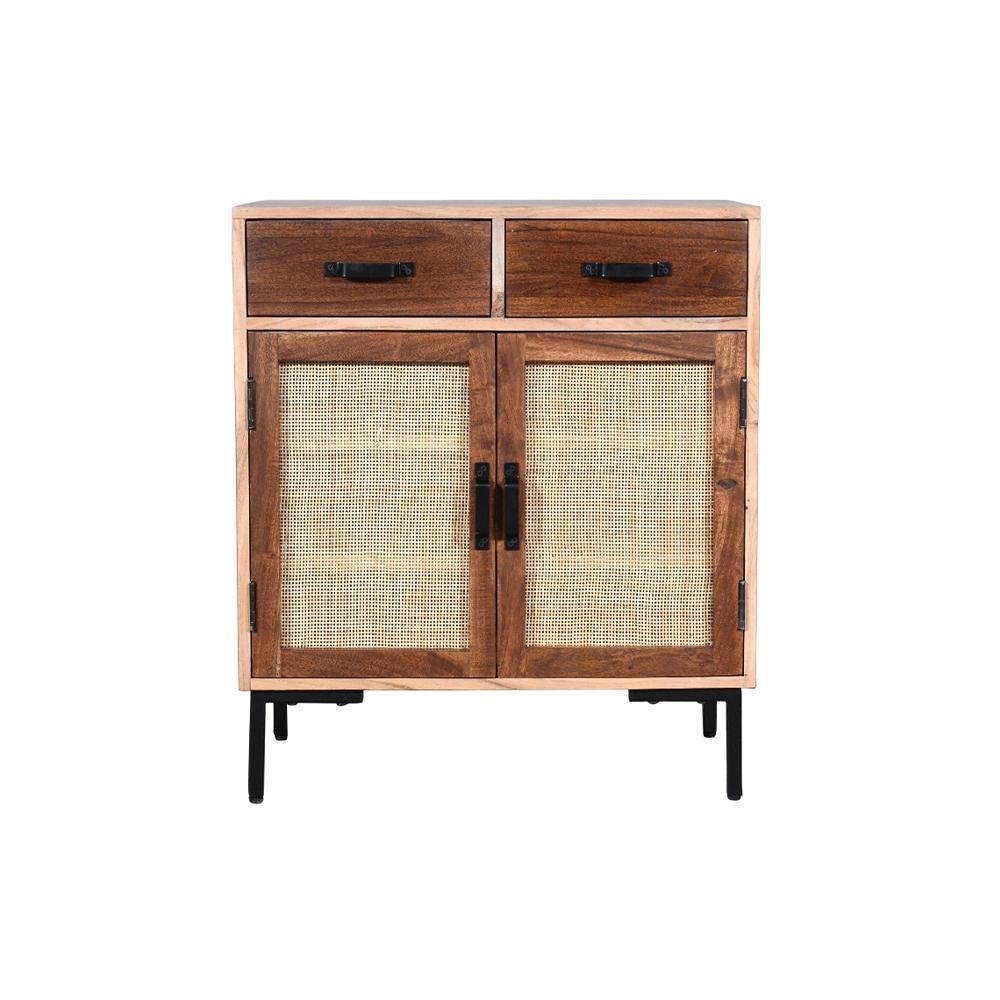 Rattan 2 Drawer 2 Door Sideboard - Furniture Castle