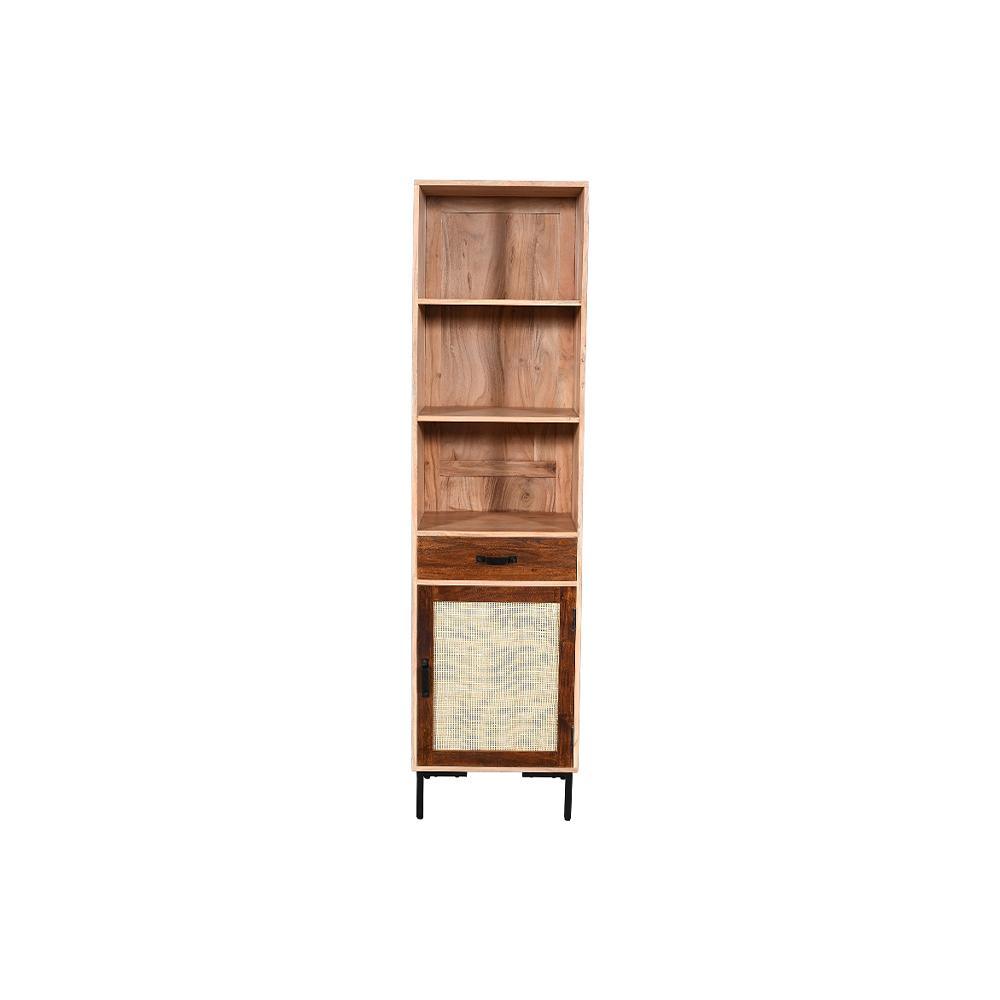 Rattan BookShelf 1 Door - Furniture Castle