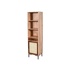 Rattan BookShelf 1 Door - Furniture Castle