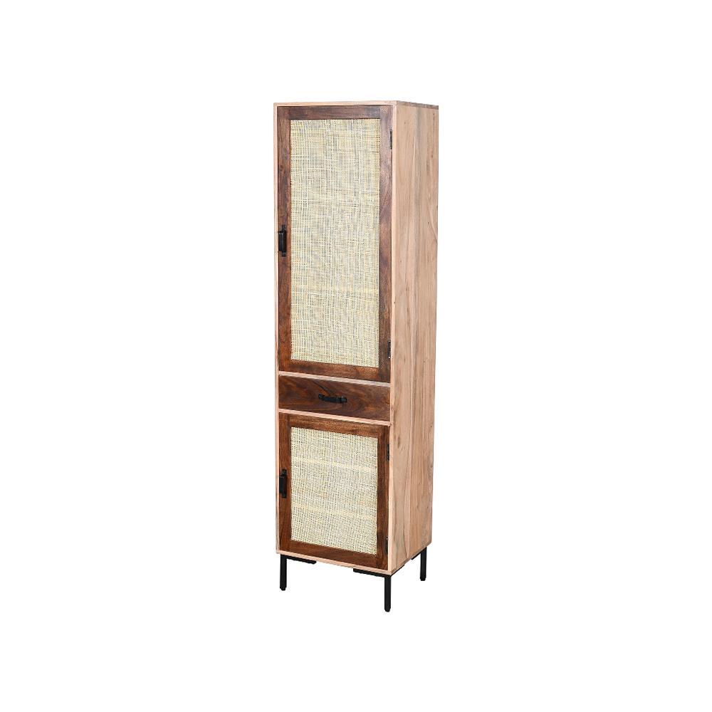 Rattan BookShelf 2 Door - Furniture Castle