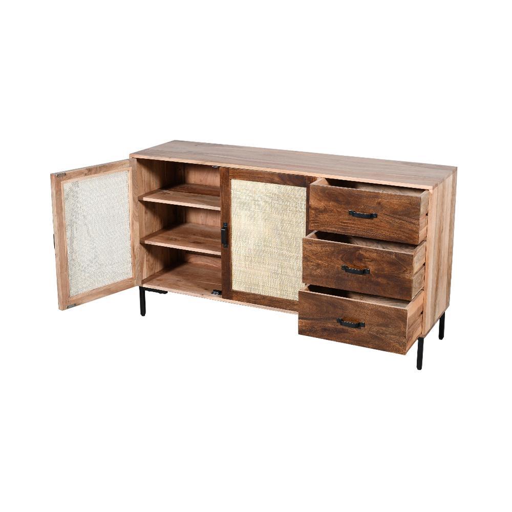 Rattan Sideboard 2 Door 3 Drawer - Furniture Castle