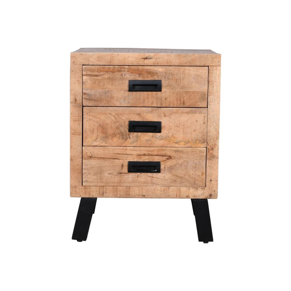 Ravlon 3 Drawer Bedside - Furniture Castle