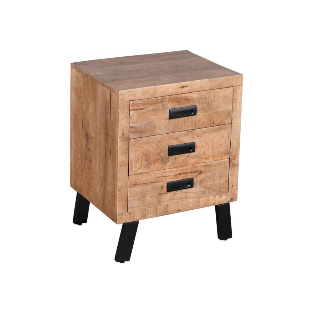 Ravlon 3 Drawer Bedside - Furniture Castle