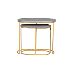 Romeo Table Round Black & Gold - Furniture Castle