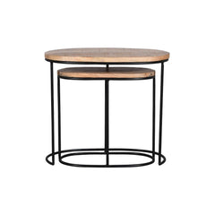 Romeo Table Round Black & Gold - Furniture Castle