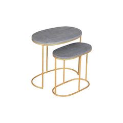 Romeo Table Round Black & Gold - Furniture Castle