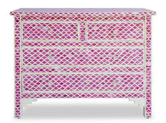 Santiago 4Dr Mughal Coloured Chest - Pink - Furniture Castle