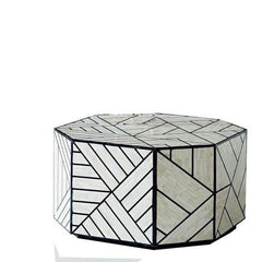 Sienna Octagonal Coffee Table - White - Furniture Castle