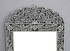 Yami Inlay Mirror - Black - Furniture Castle